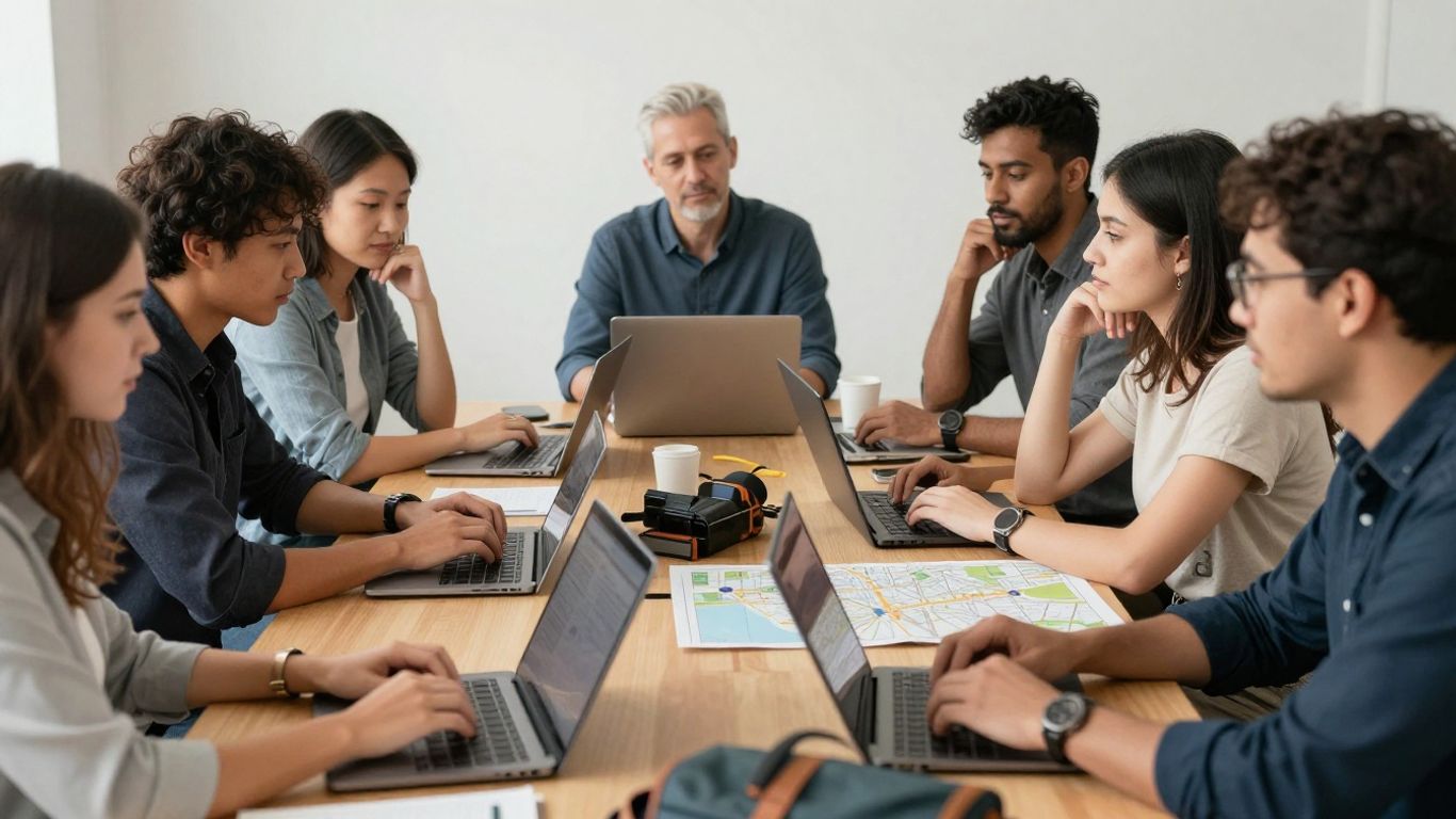 Global team preparing for cultural collaboration