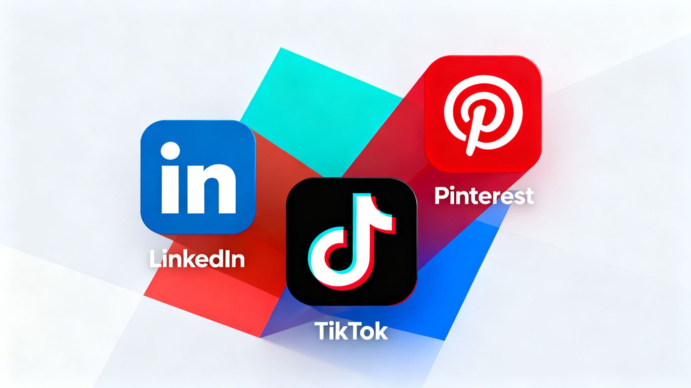Diverse social media icons for advertising platforms.