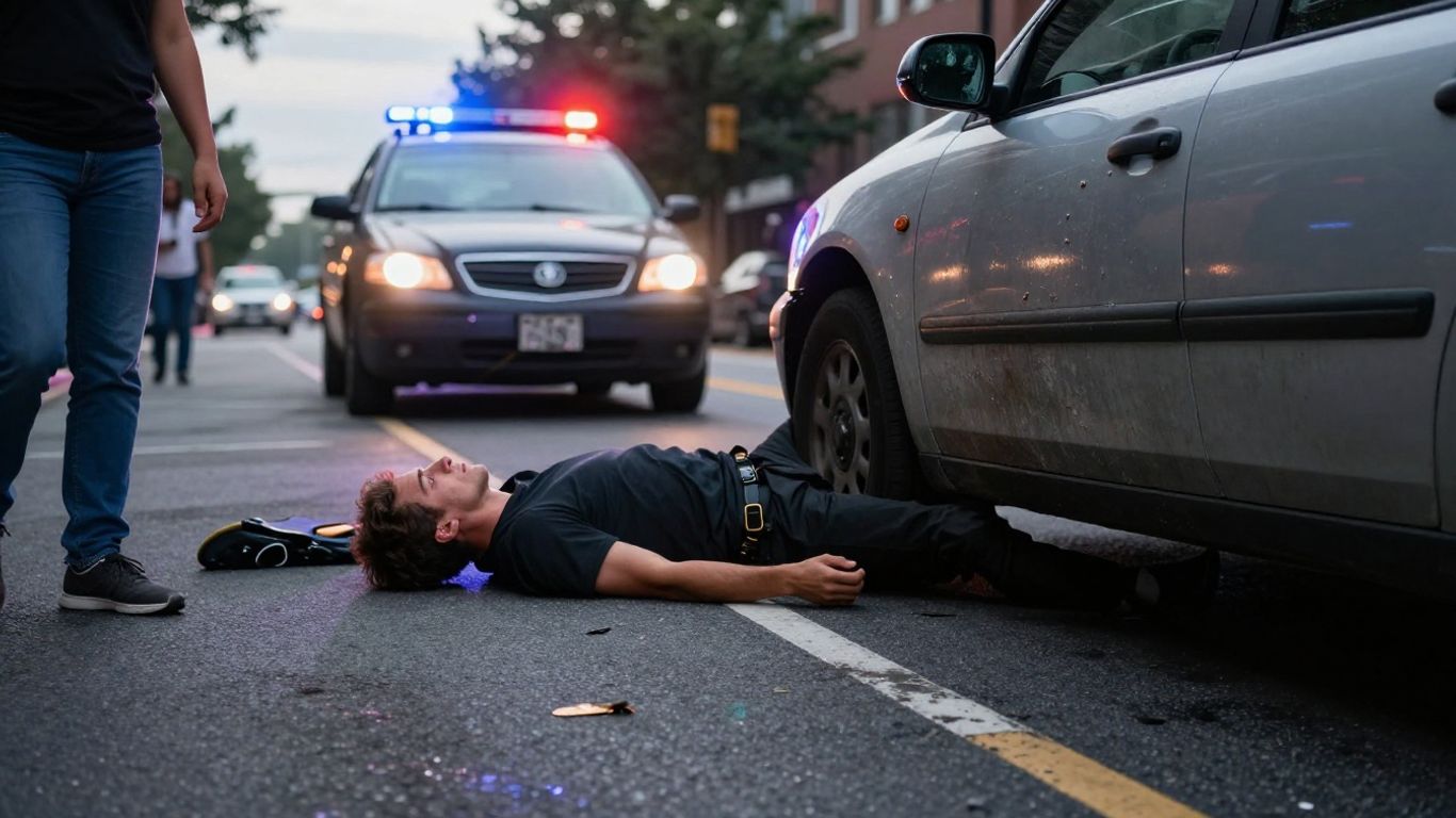 Atlanta jogger hit by car accident scene.