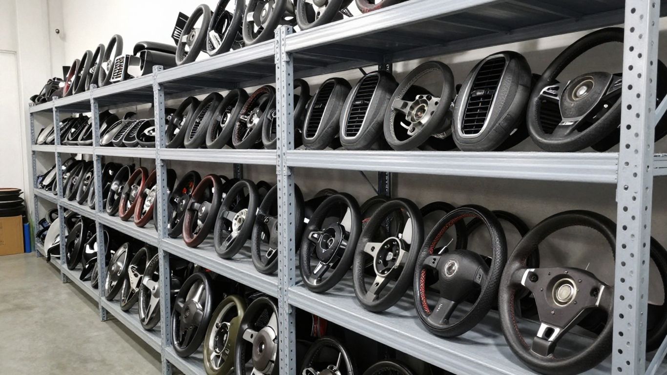 A collection of sorted auto spare parts