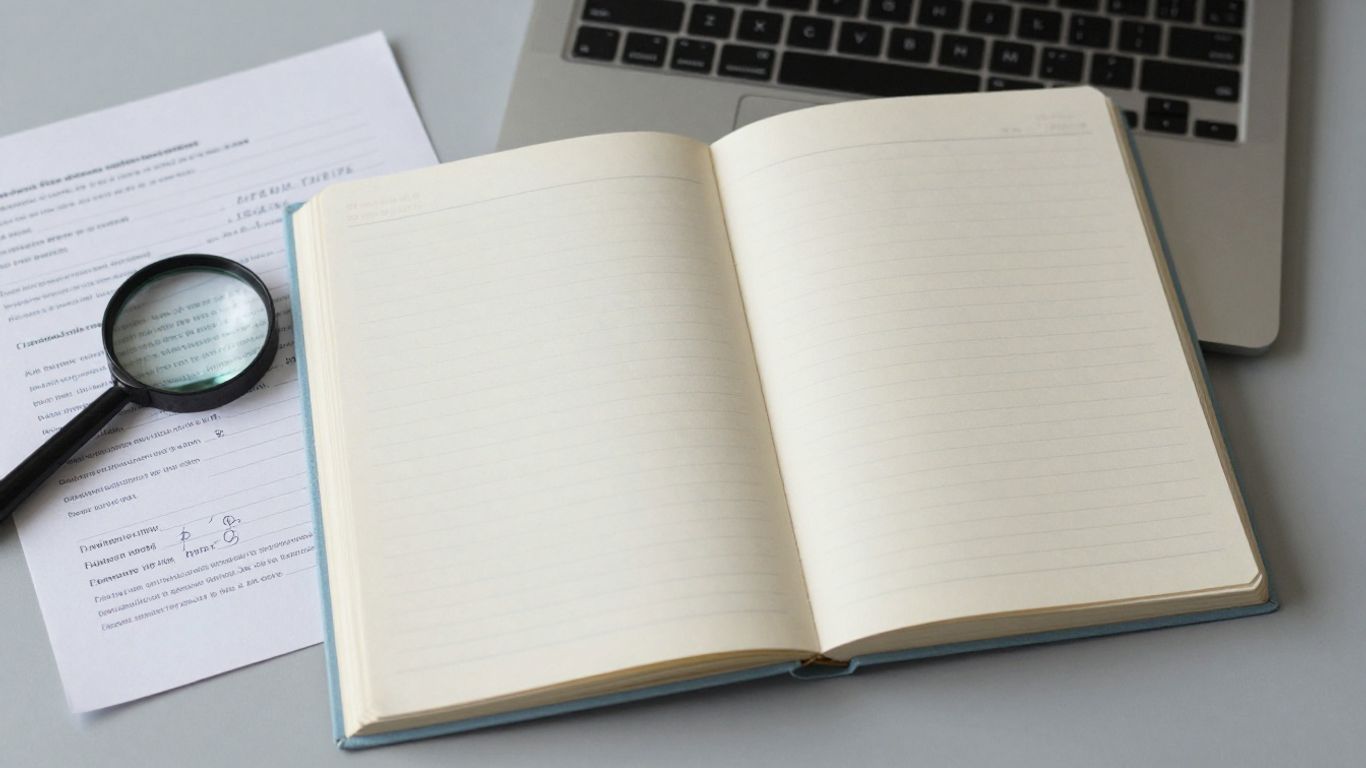 Reader comparing online claims with source documents