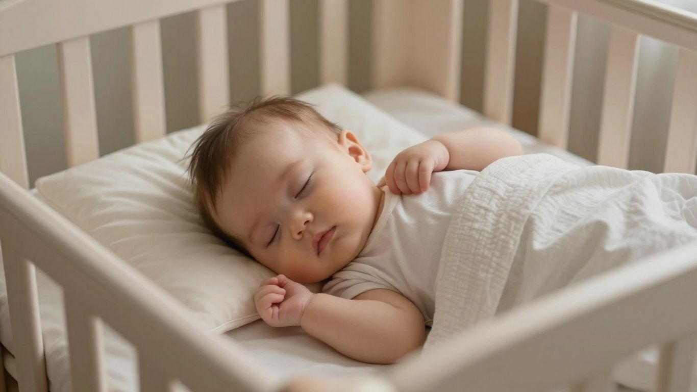 Bebé durmiendo plácidamente en su cuna.