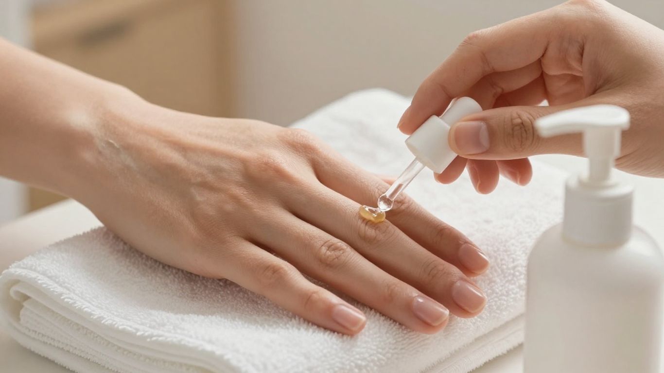 Hands applying a small amount of body-safe lubricant