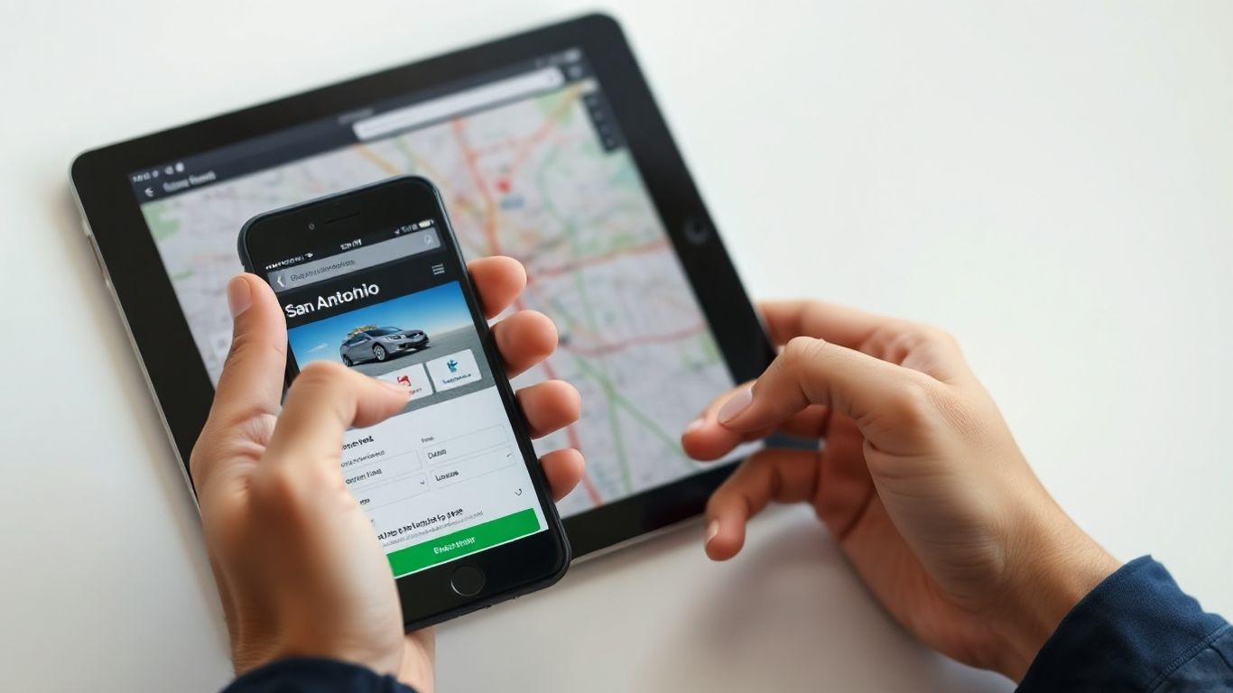 Traveler using a car rental platform