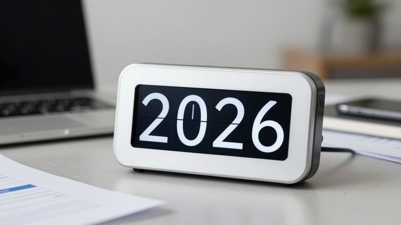 Freelancer productivity timer with 2026 date.