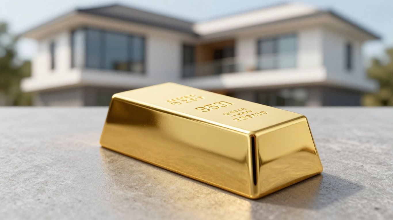 Barre d'or et maison, investissement