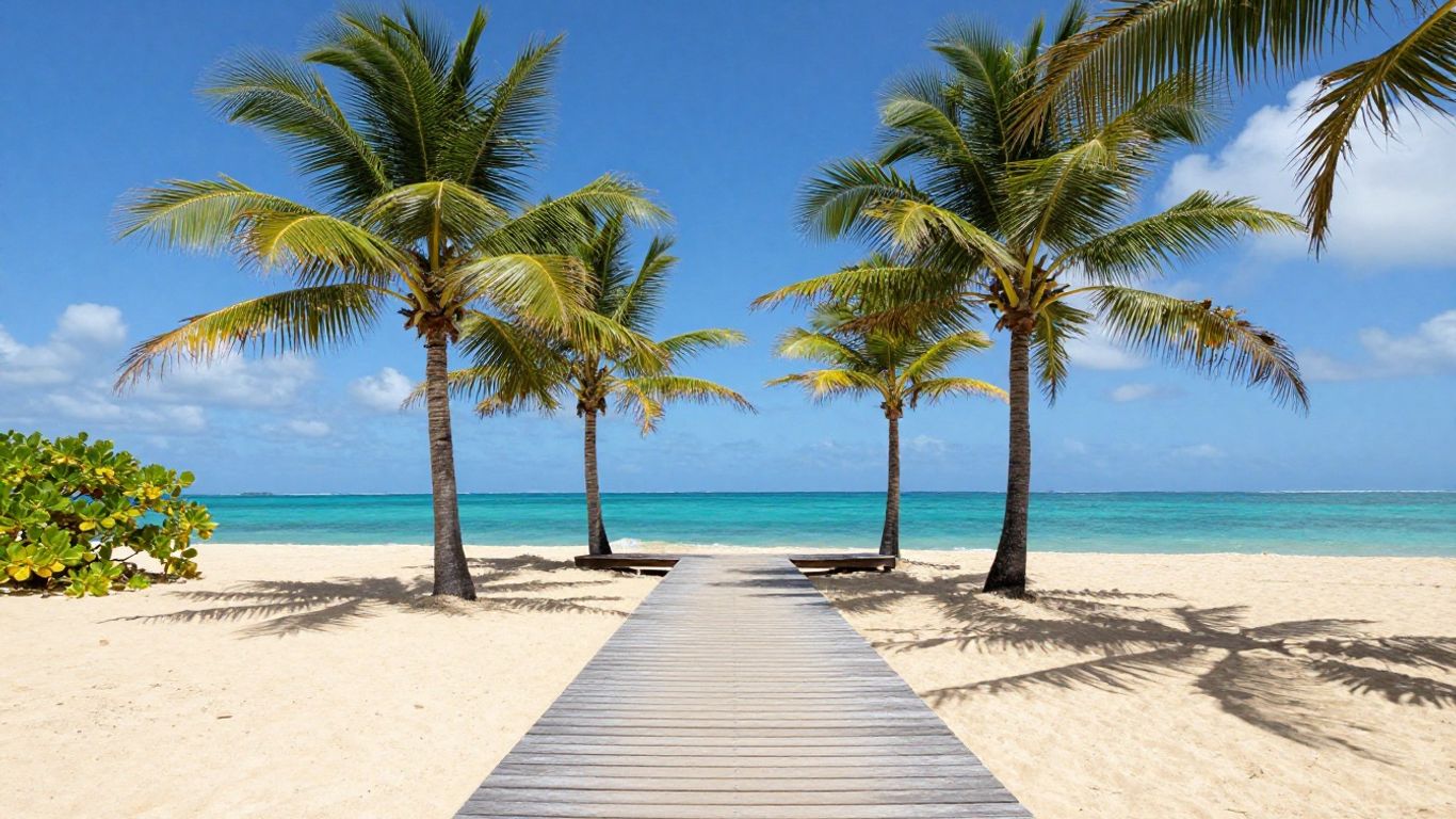 Jamaican beach landscape