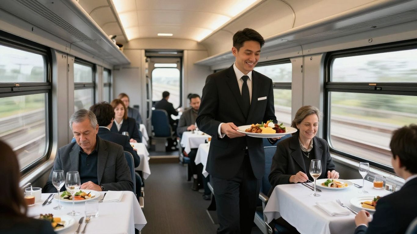 Restauration dans un train en mouvement.