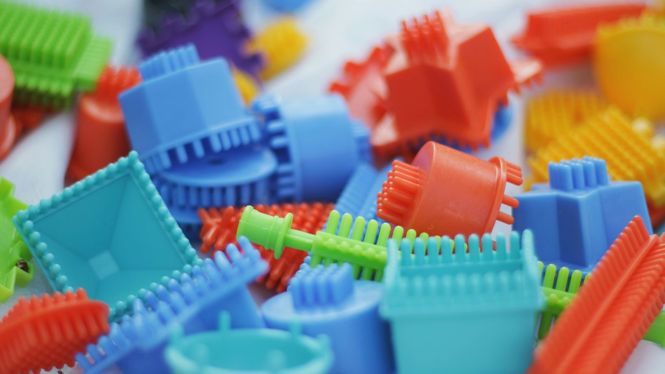 Colorful branding on plastic gear