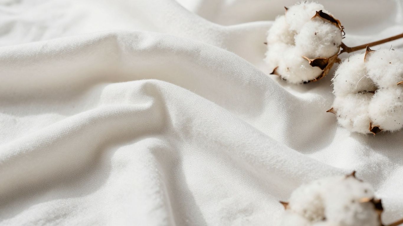 Close-up of soft white cotton fabric texture.