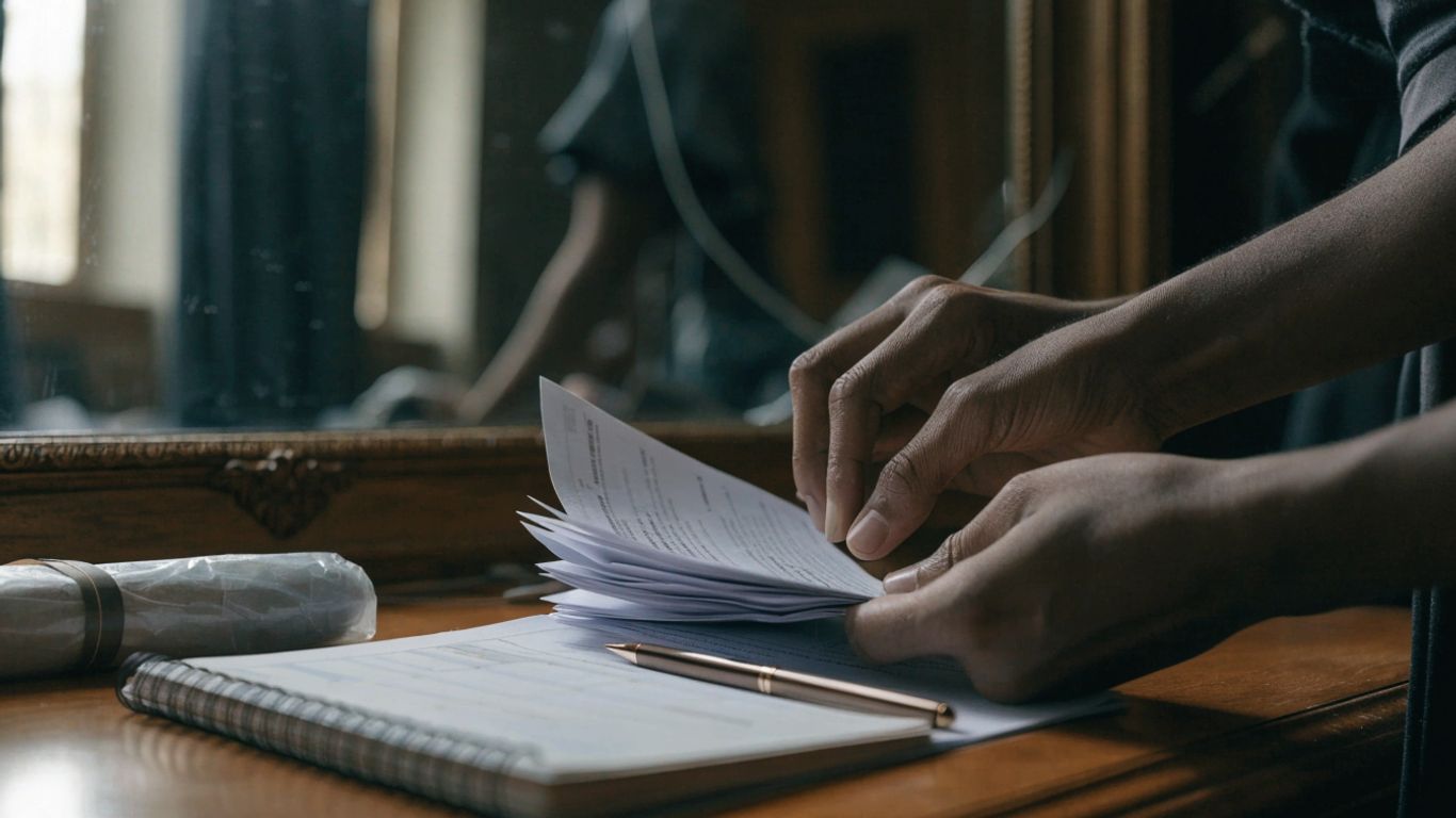 Documents de travail et calendrier posés sur une table