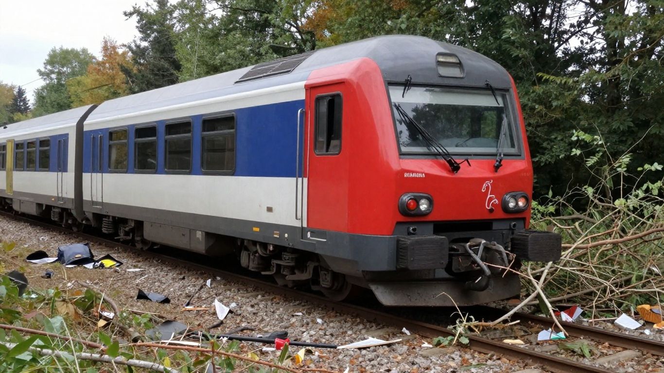 Train heurté par des branches sur la ligne Paris-Normandie