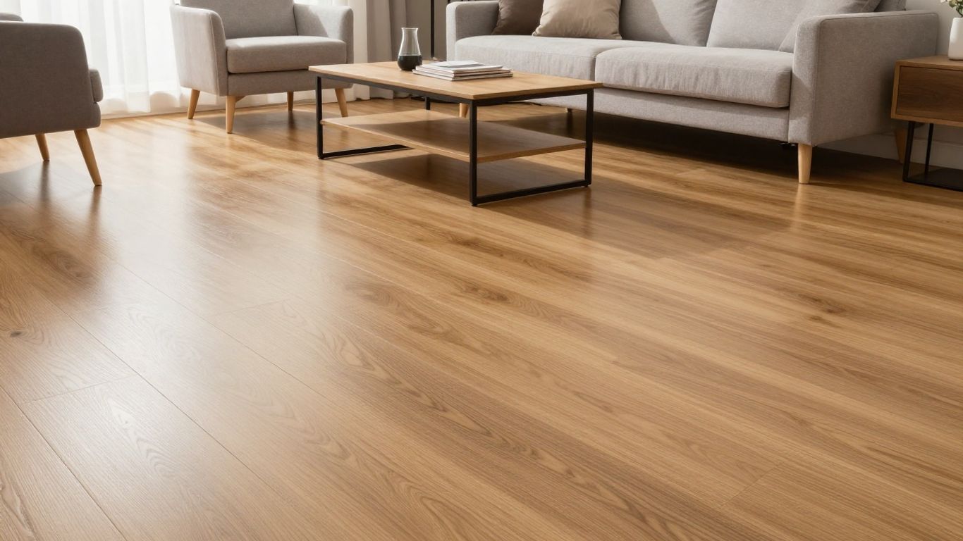 Durable and stylish flooring in a living room.