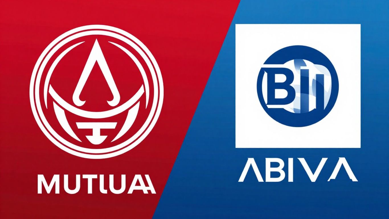 Logos de Mutua Madrileña y BBVA Allianz comparados.