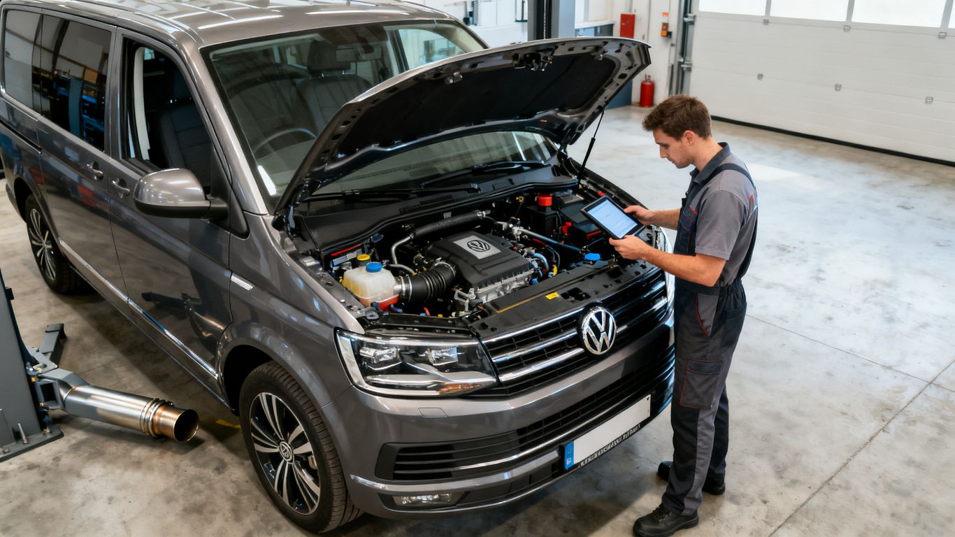 VW T6 204 PS bei technischer Prüfung