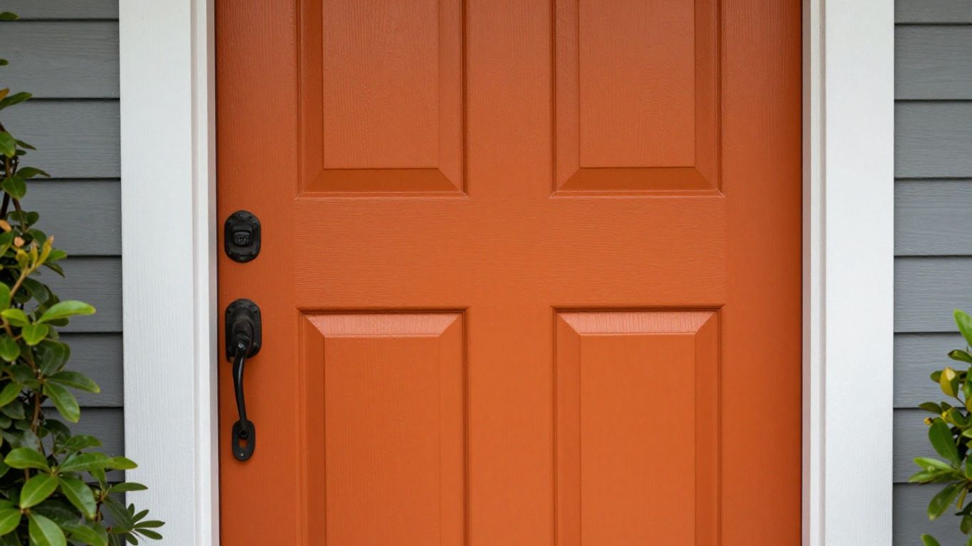 Newly painted front door in Orlando, Florida.