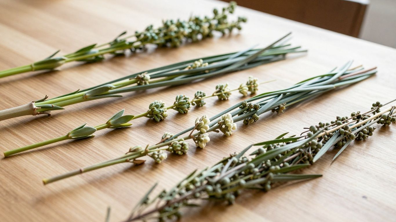 Fresh seasonal flowers on wooden table