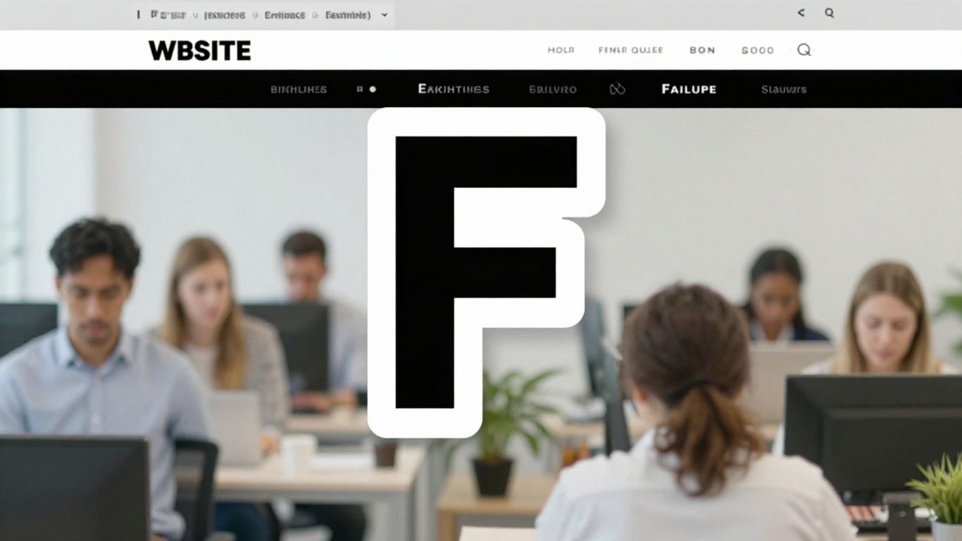 Website with a failing grade.