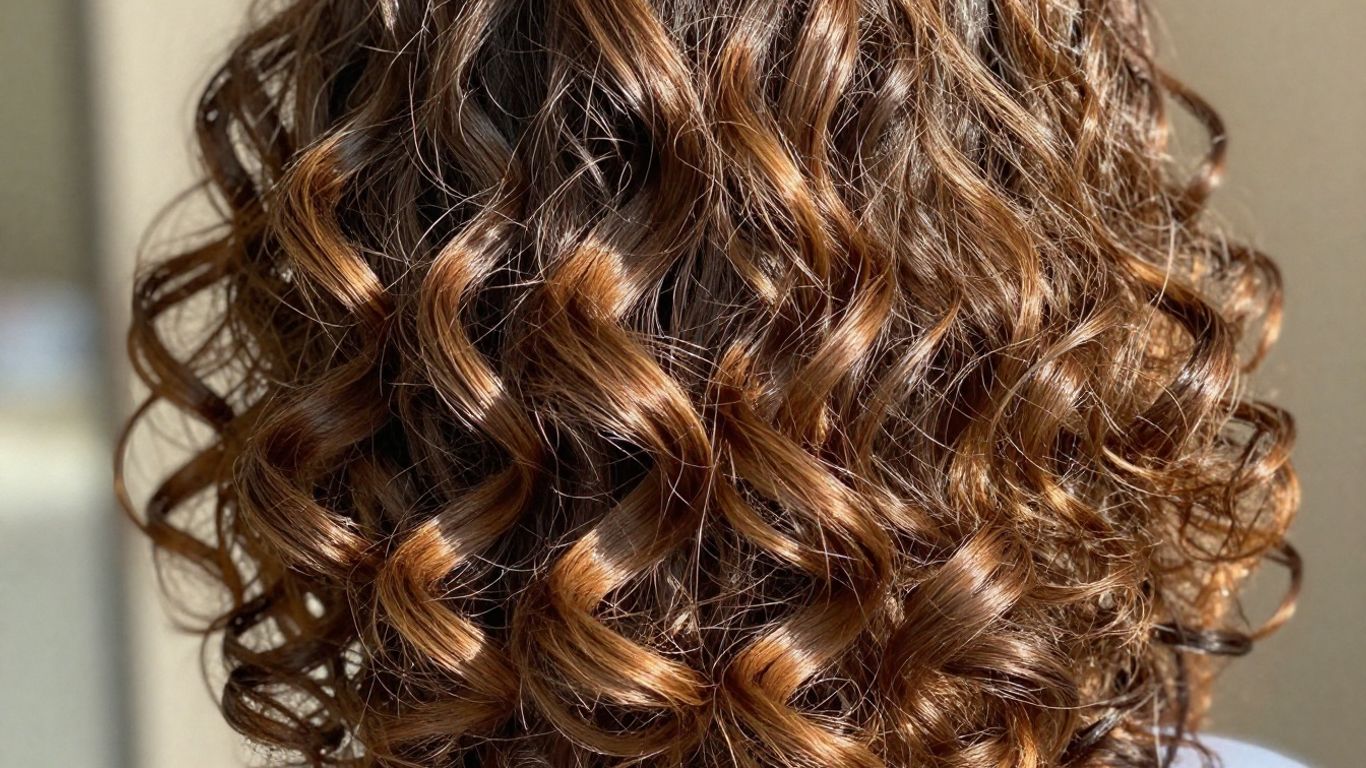 Woman with healthy, defined, and bouncy curly hair.