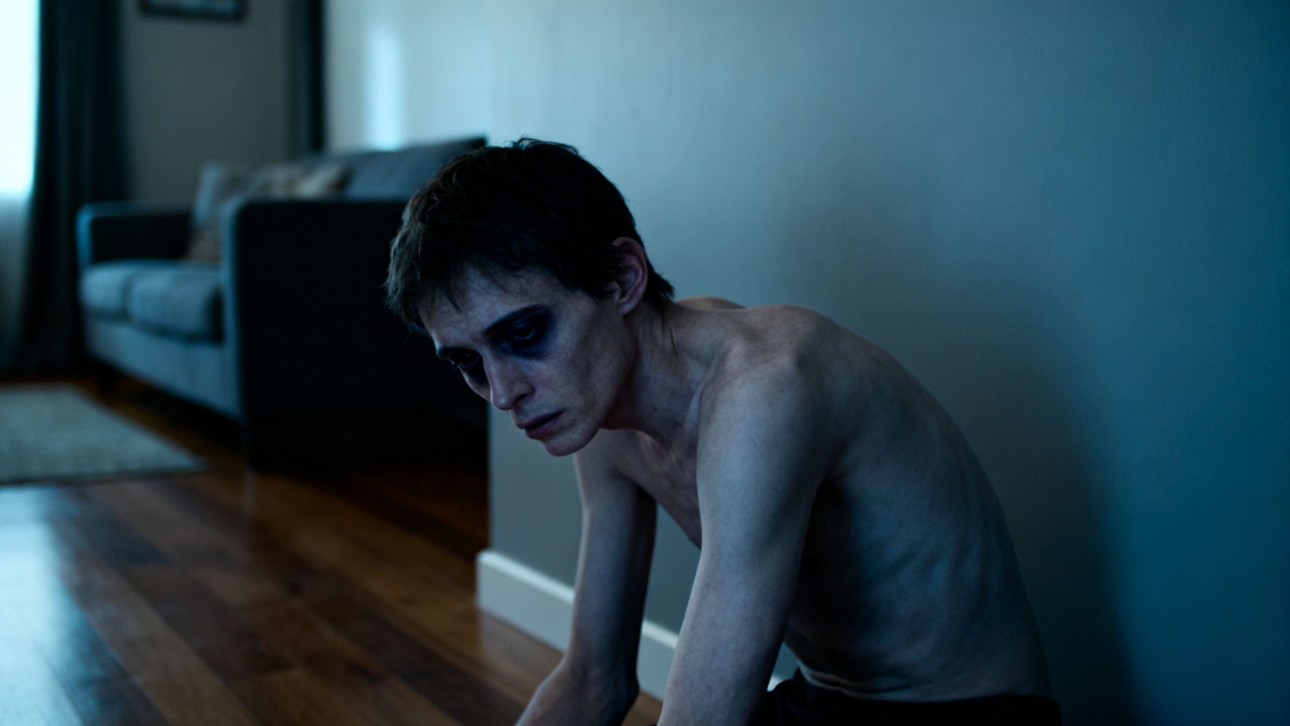 Person experiencing crystal meth withdrawal symptoms.