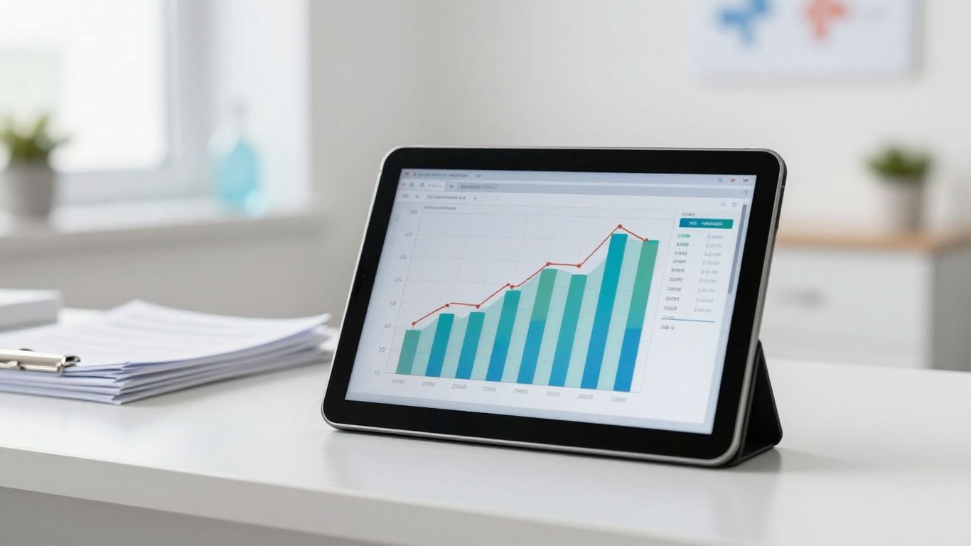 Advanced analytics software interface on a screen