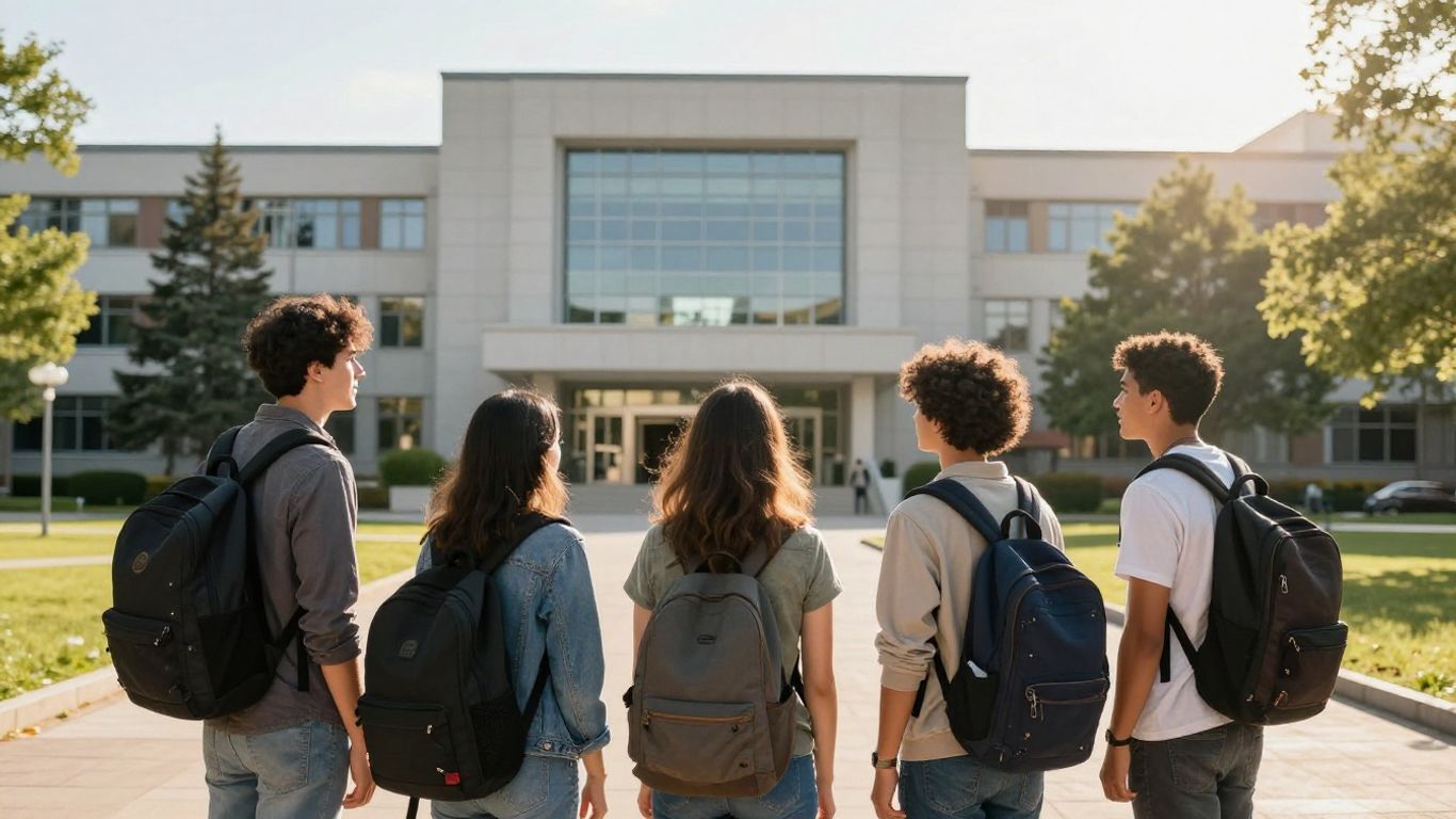 international students arriving at university