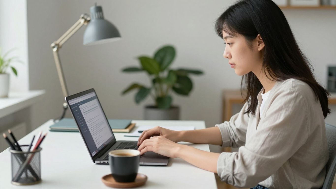 Freelancer monitoring time on digital device