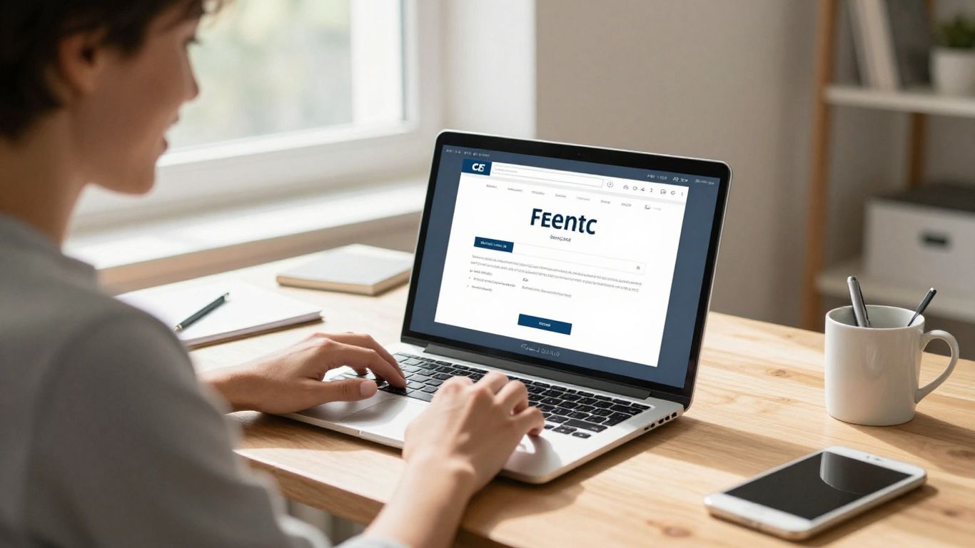 Person earning money from home testing websites and apps.