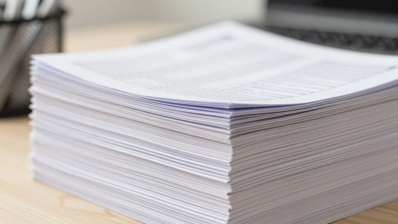 Stack of articles with one prominent on top.
