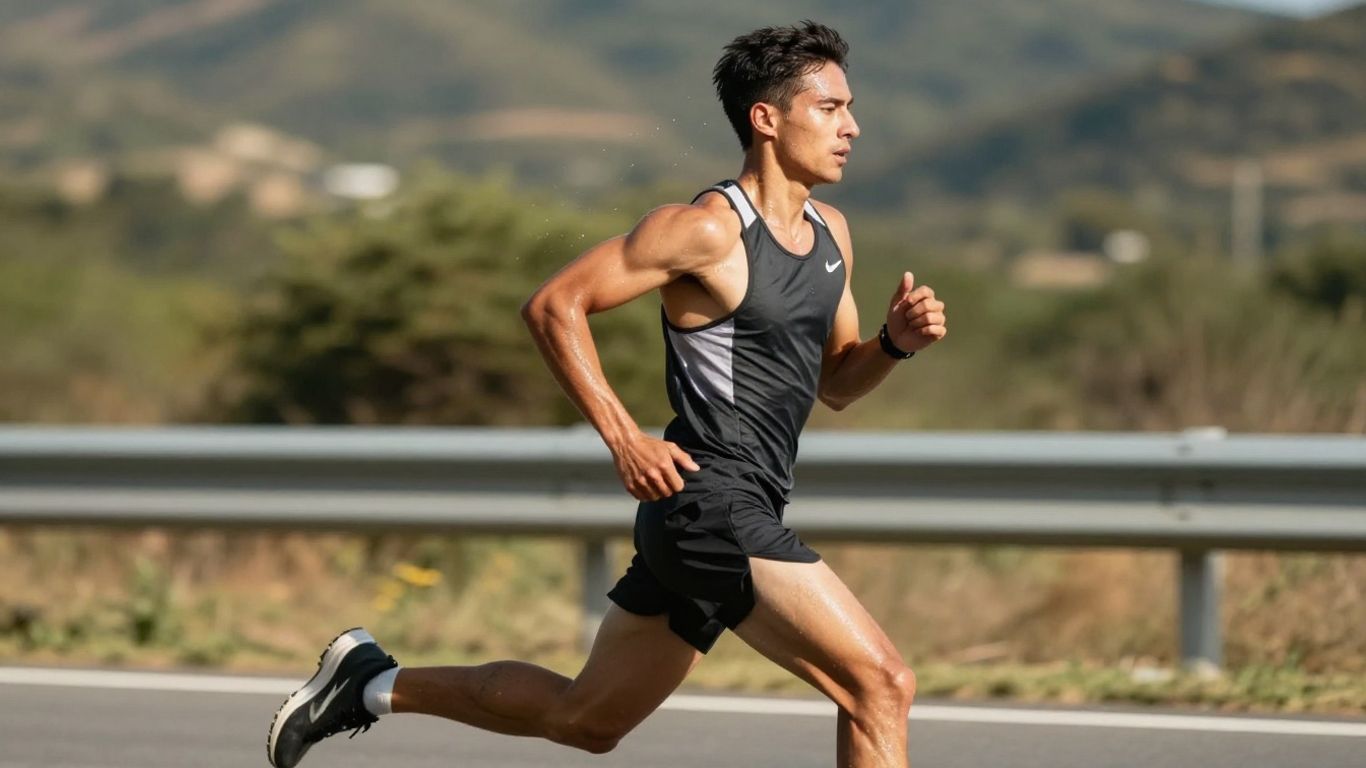 Runner focused on achieving a 2-hour half marathon pace.