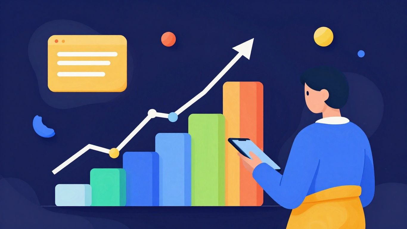 Dashboard de tráfego pago com elementos visuais de sucesso.