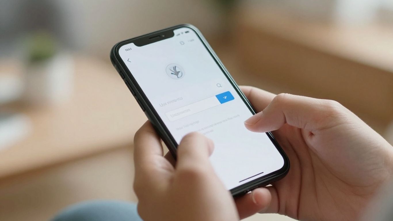 Person logging into myHerbalife account on a smartphone.
