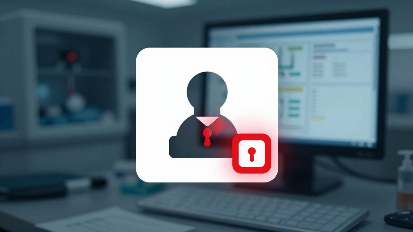 Digital lock breached over medical records, indicating data security concerns.