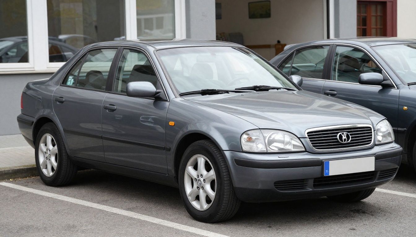 Ein moderner, gepflegter Elektro-Gebrauchtwagen auf einem hellen Verkaufsplatz