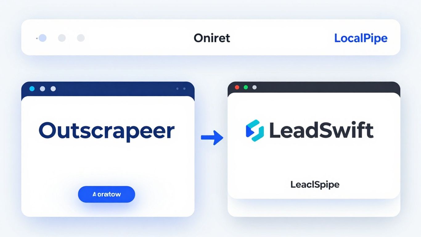 Outscraper, LeadSwift, and LocalPipe software comparison.
