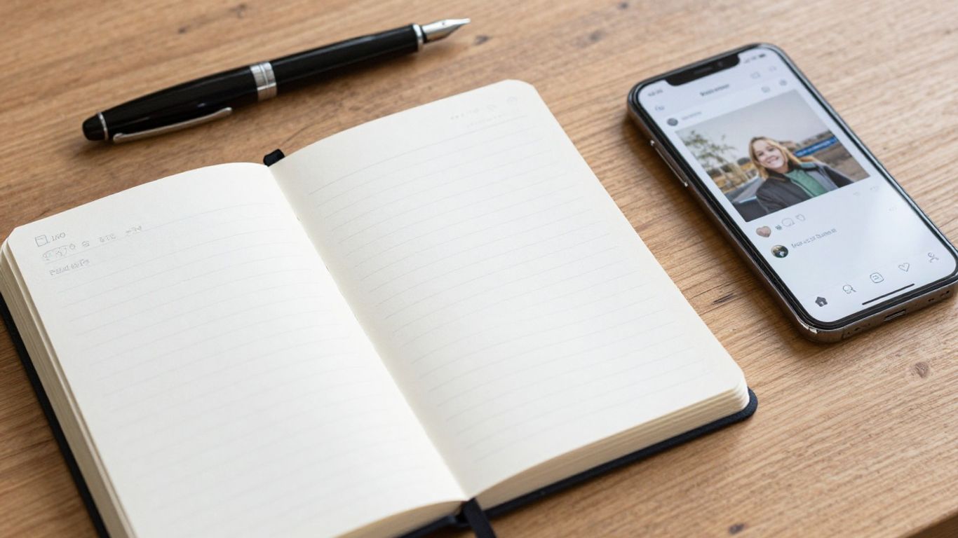 Close up of creative writing tools