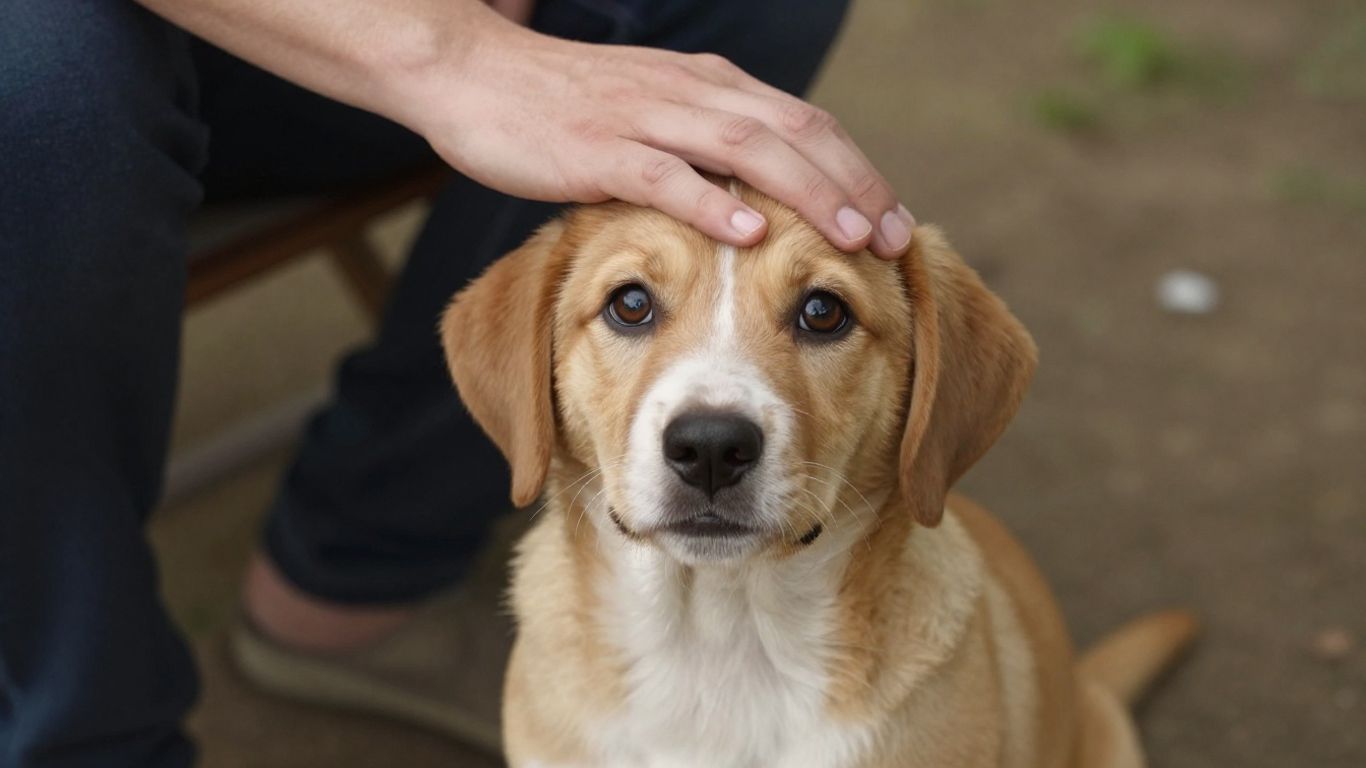 Puppy and owner bonding during training session.