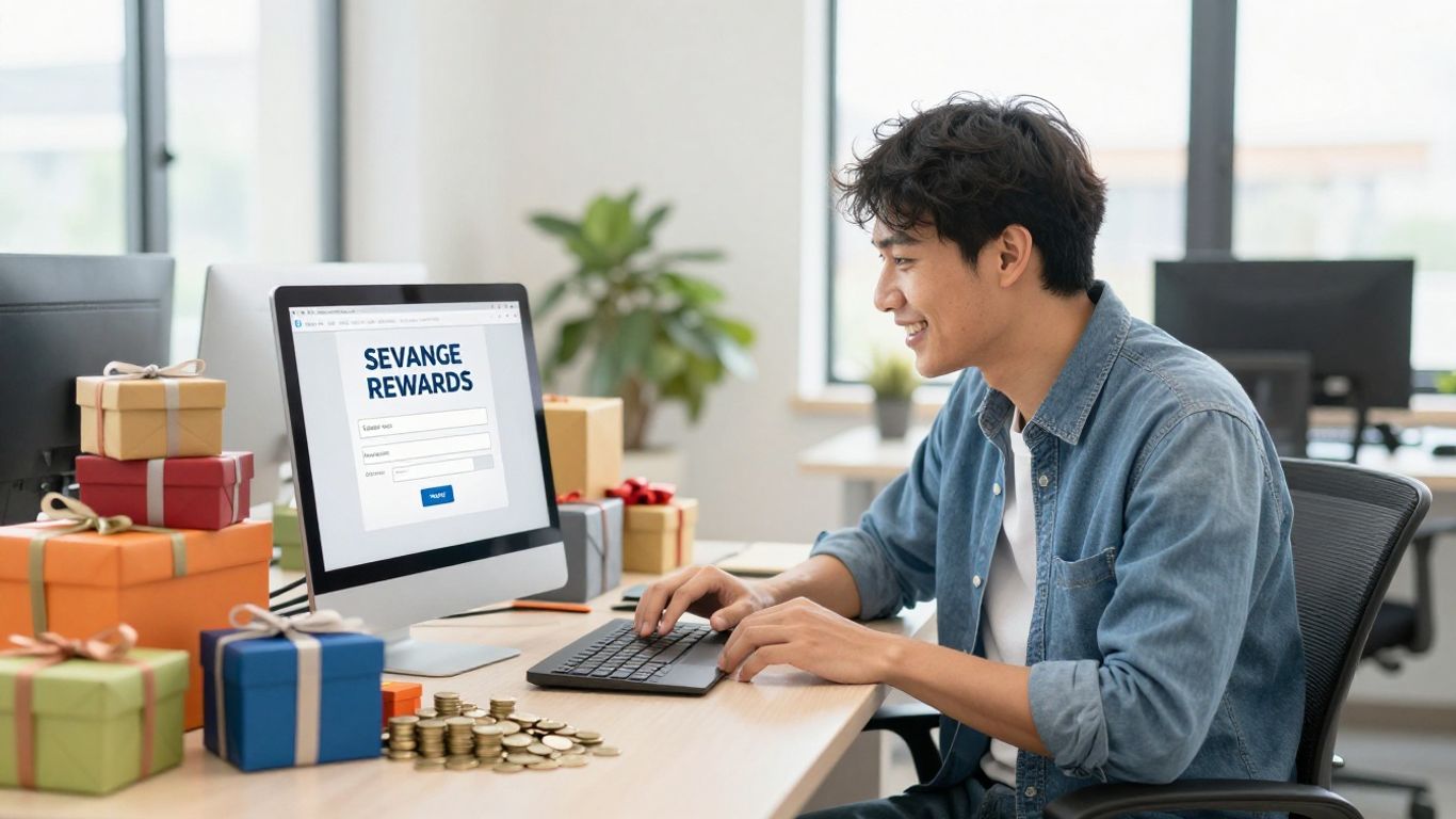 Person celebrating a successful deal on a laptop.
