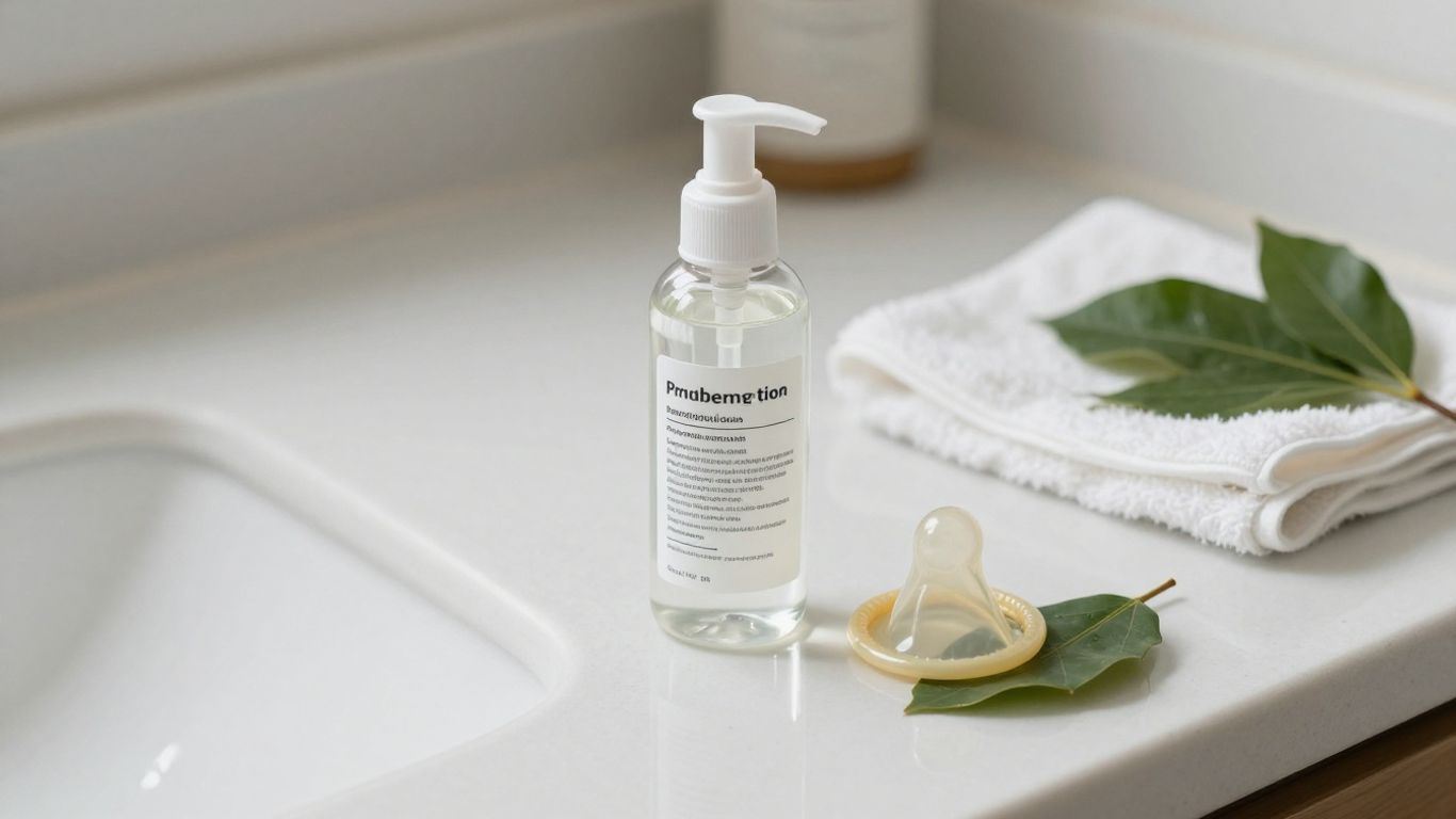 Personal lubricant, latex condom, and ingredient label
