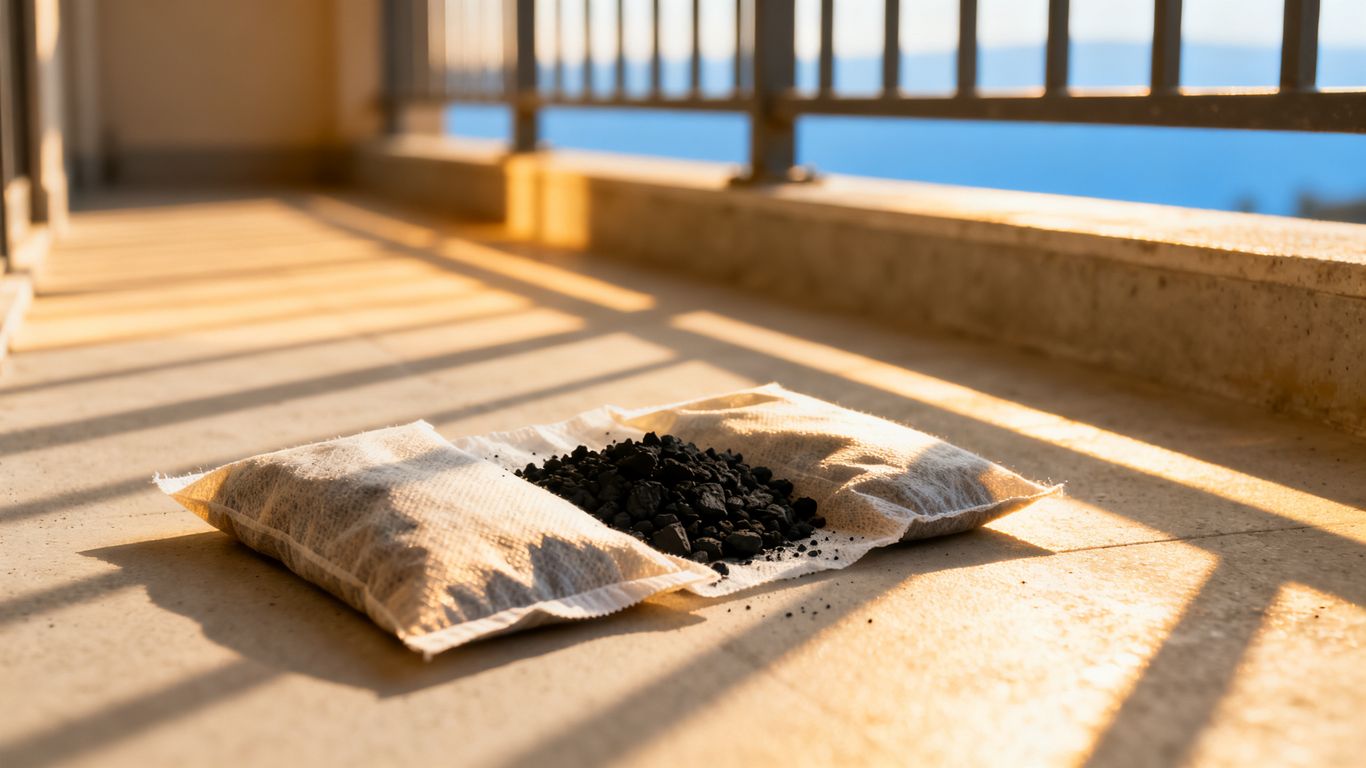 Solar recharging charcoal bags
