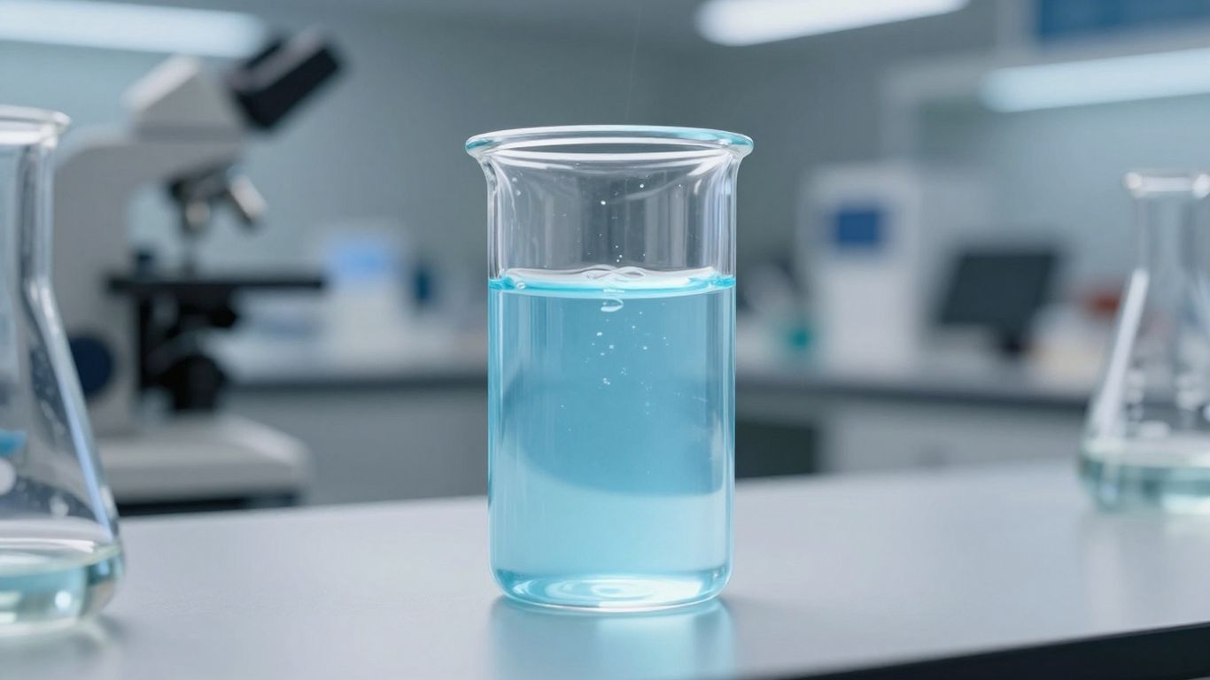 Vial of IBUTA 677 SARM in a lab setting.