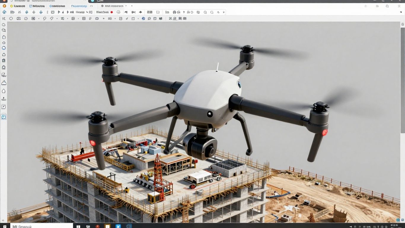 Drone mapping construction site for BIM integration