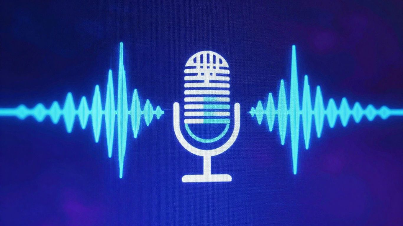 AI singing voice generator interface with sound waves