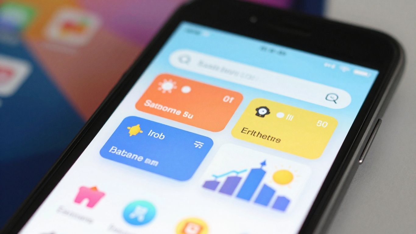 iPhone screen with a finance app open.