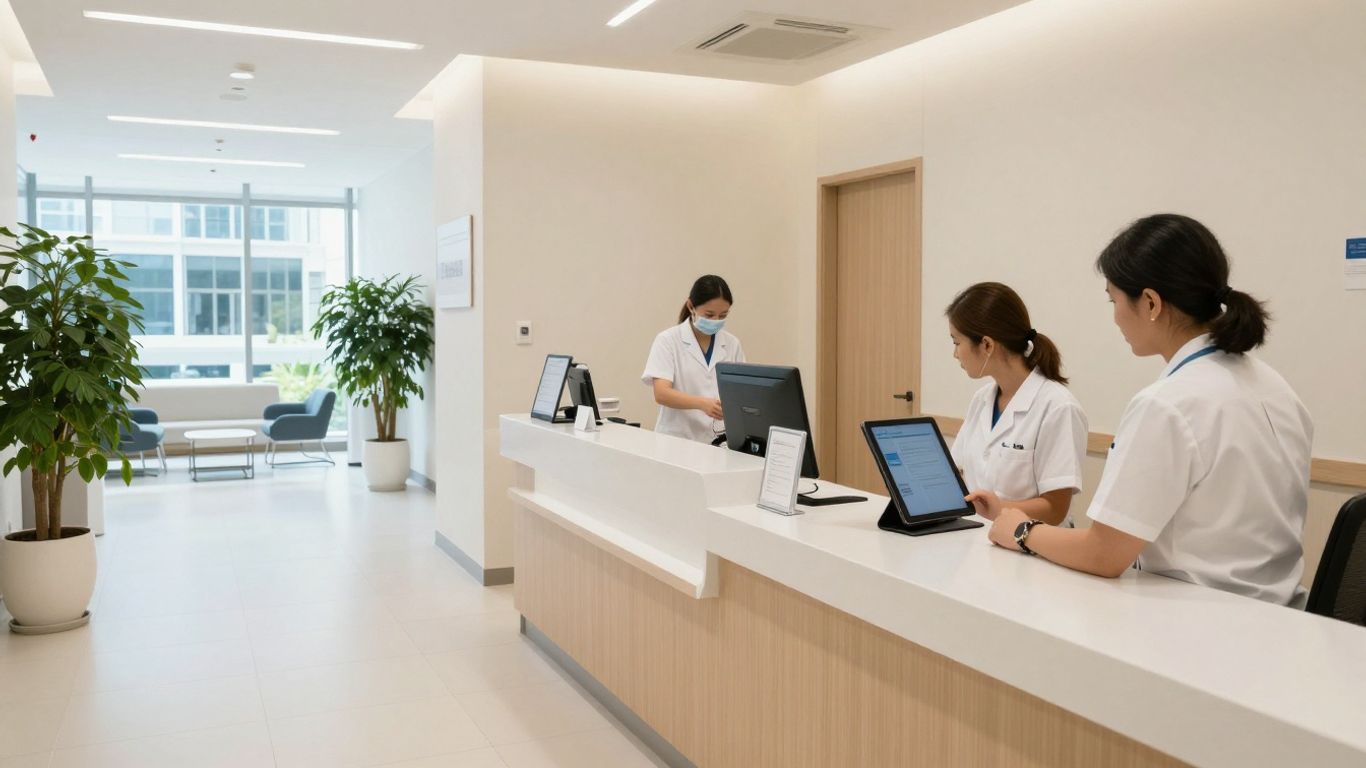 Patient browsing a clear clinic website