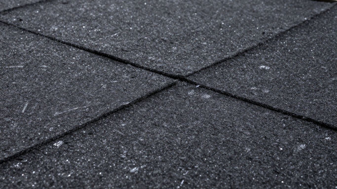 Close-up of a torch-on felt flat roof surface.
