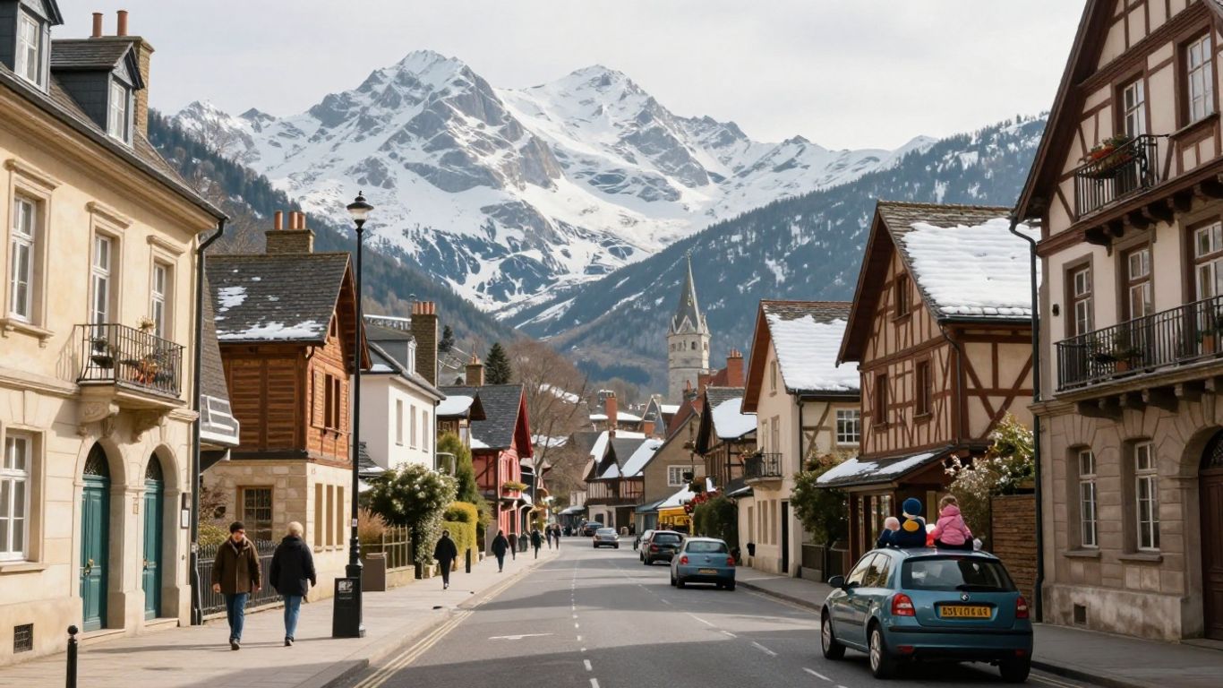 European streets and Alpine scenery on family journey