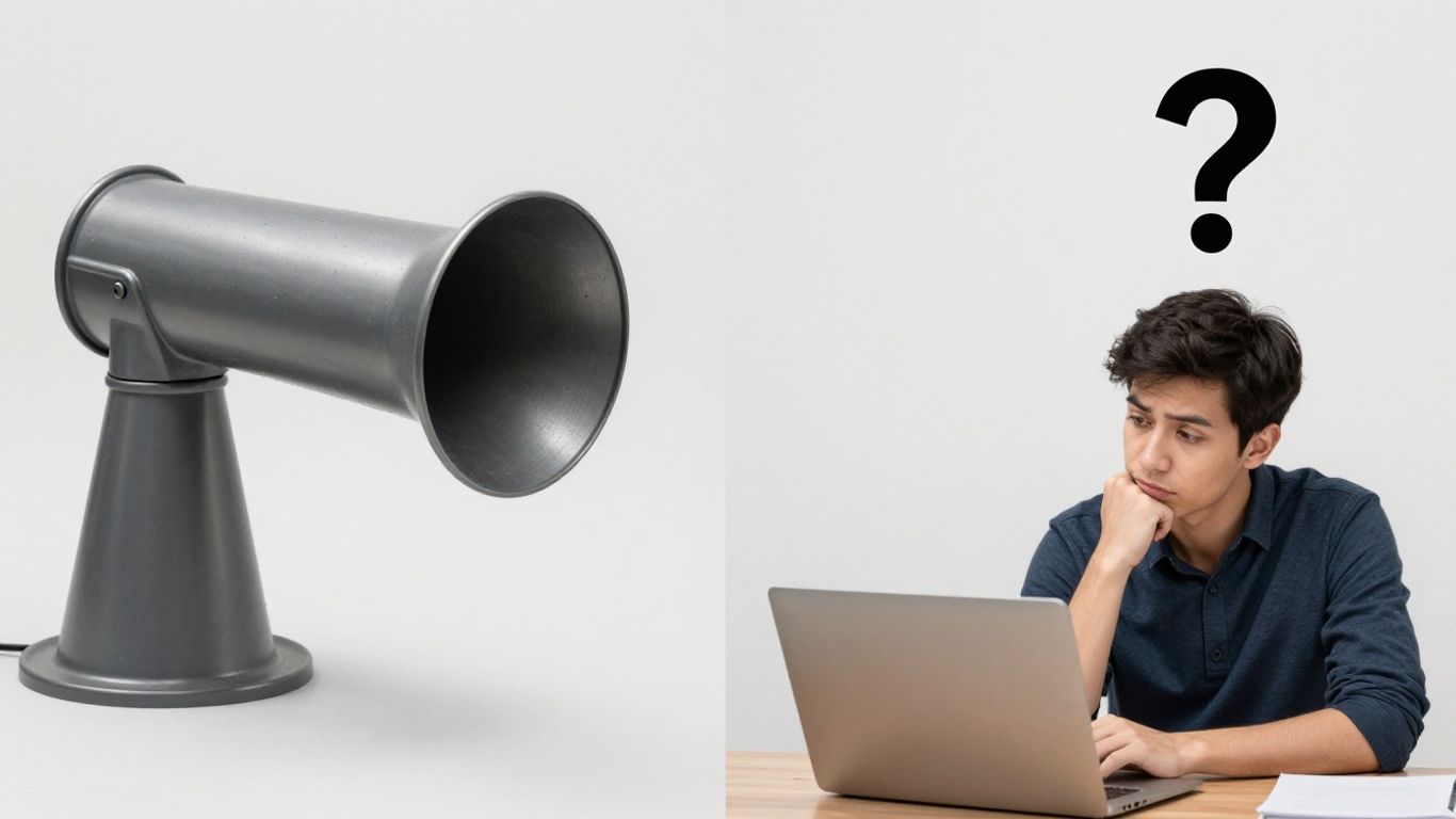 SEO traffic funnel with a question mark over a person.