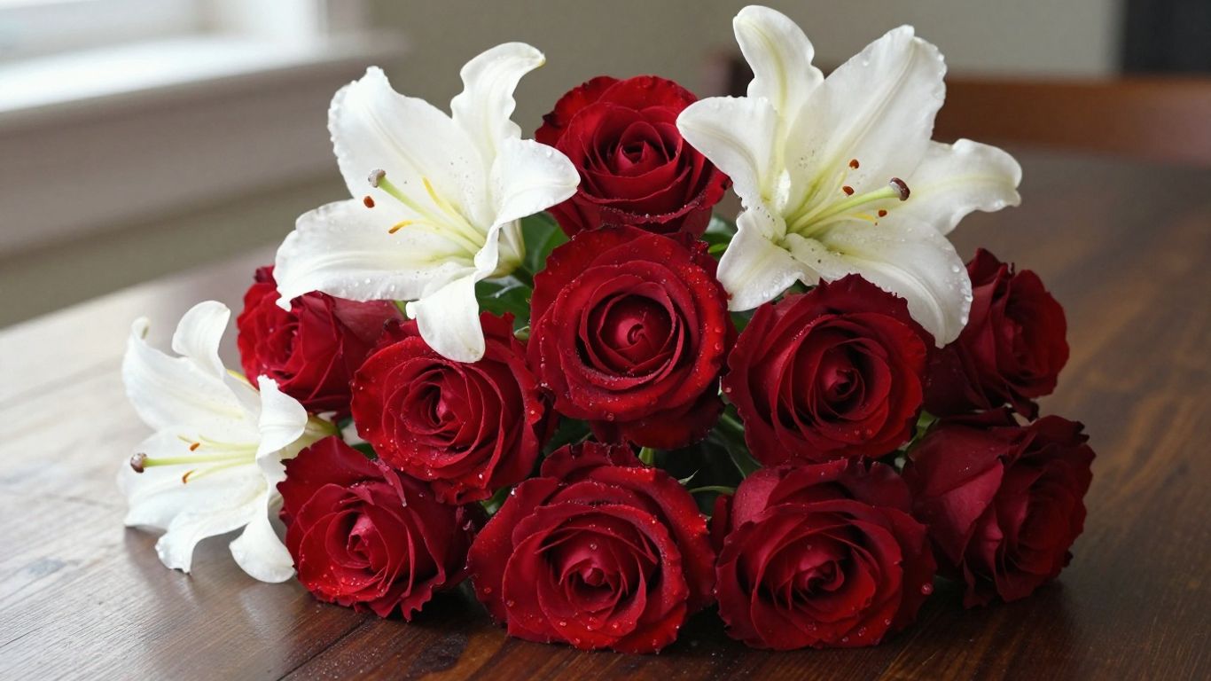 Romantic floral bouquet set