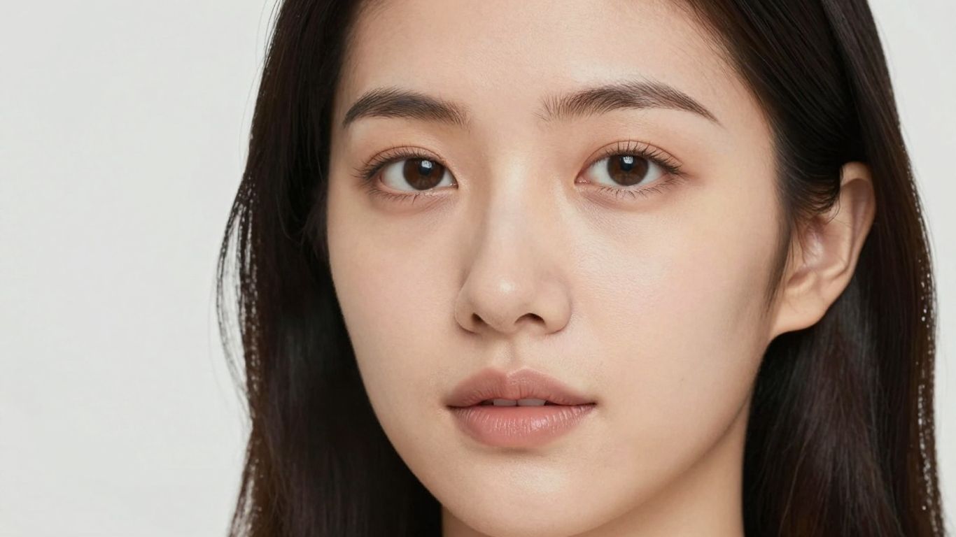 Woman's face showing improved skin texture and lift.